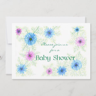 'Love-in-a-mist' Baby Shower Invitation