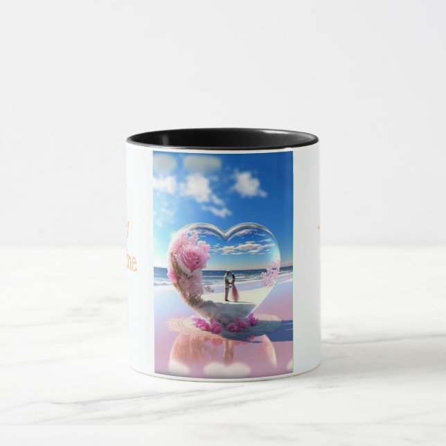 Love in a Mug: Happy Valentine's Day Transparent H Mug (Center)