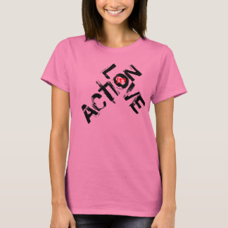 Love in Action - Black Print T-Shirt