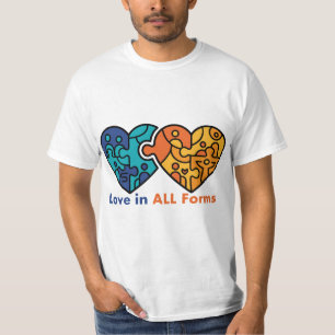 Love in All Forms: Puzzle Hearts T-Shirt