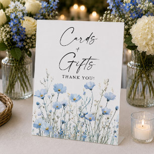Love In Bloom Blue Bridal Shower Cards Gifts Sign