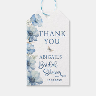 LOVE IN BLOOM BLUE FLORAL BRIDAL SHOWER GIFT TAGS