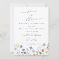 Love in Bloom Blue & Yellow Pansies Bridal Shower