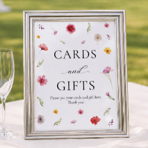 Love in Bloom Bridal Shower Cards and Gifts Poster