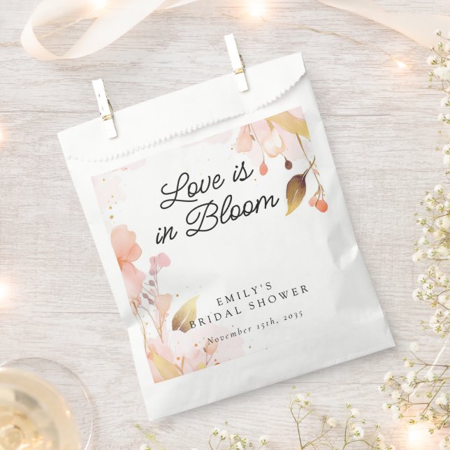 Love in Bloom Bridal Shower Favour Bags (Clipped)