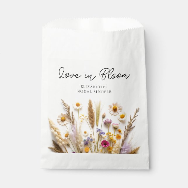 Love in Bloom Bridal Shower Favour Bags (Front)
