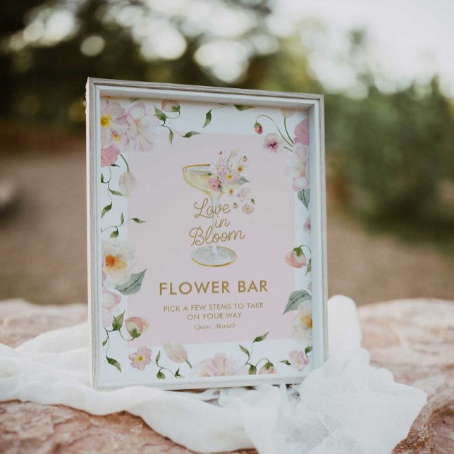 Love in Bloom Bridal Shower Flower Bar Sign (Creator Uploaded)