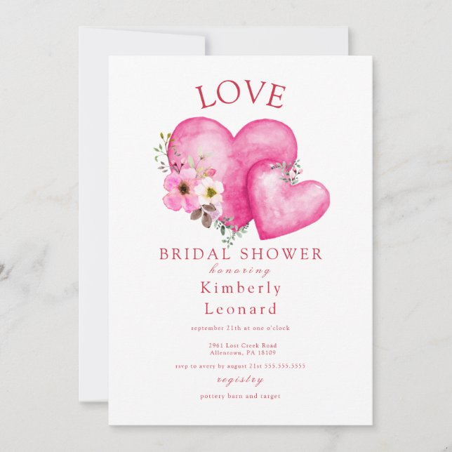 Love in Bloom Bridal Shower Invitation (Front)