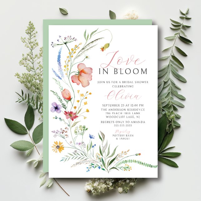 Love In Bloom Bridal Shower Invitation (Creator Uploaded)