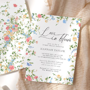 Love In Bloom Bridal Shower Invitation