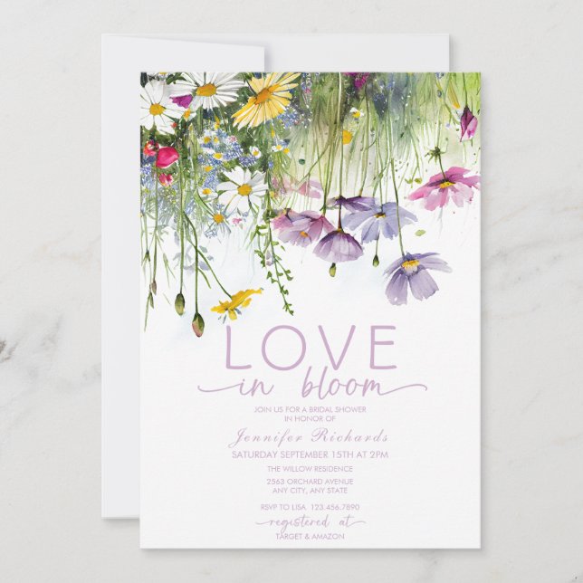 Love in Bloom Bridal Shower Invitation (Front)
