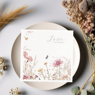 Love in bloom  Bridal shower   Napkin