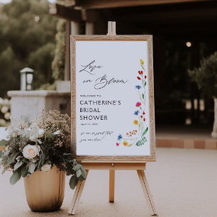 Love in Bloom Bridal Shower Welcome Poster