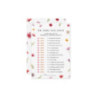 Love in Bloom Bridal Shower Who Said Game Card