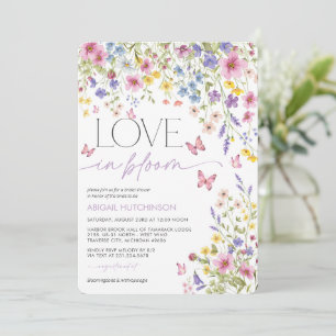 Love in Bloom Butterfly Bridal Shower Invitation