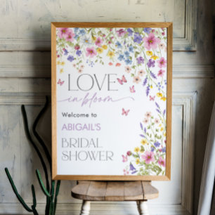 Love in Bloom Butterfly Bridal Welcome 18x24 Poster