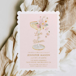 Love in Bloom Champagne Bridal Shower Invitation