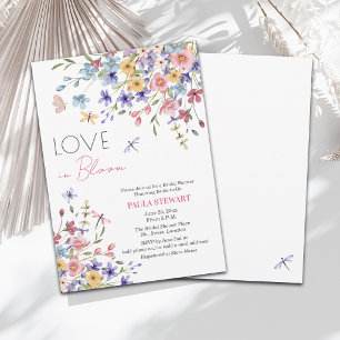 Love in Bloom Dragonflies Bridal Shower Invitation