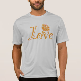 Love in Bloom: Elegant Typography with a Rose T-Shirt