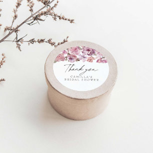 Love In Bloom Floral Bridal Shower Classic Round Sticker