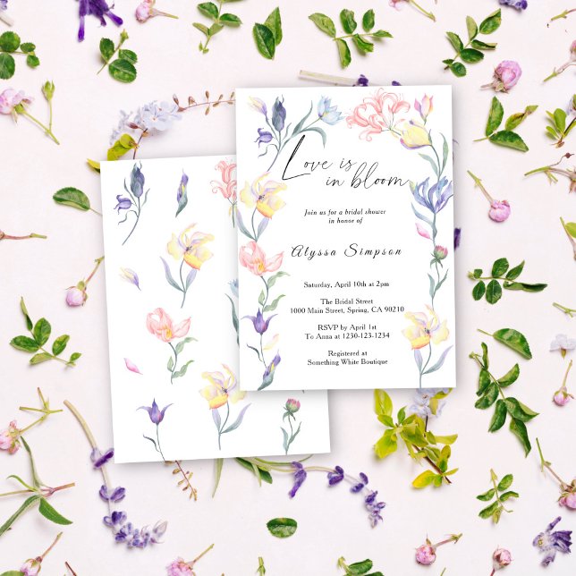 Love in Bloom Floral Bridal Shower Invitation (Creator Uploaded)