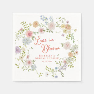 Love in Bloom Floral Garden Bridal Shower Napkin