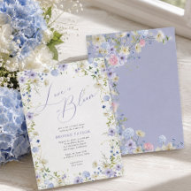 Love In Bloom Floral Purple Bridal Shower