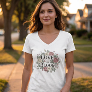 Love in Bloom Floral Romantic Tee