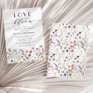 Love in Bloom Floral Spring Summer Bridal Shower Invitation