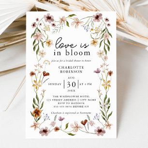 Love in Bloom Floral Spring Summer Bridal Shower Invitation