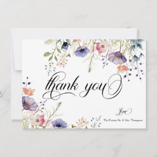 Love in Bloom Floral Thank You Card