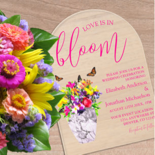 Love In Bloom Floral Wedding Acrylic Invitations