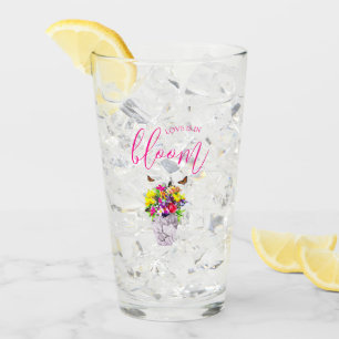 Love In Bloom Floral Wedding Glass