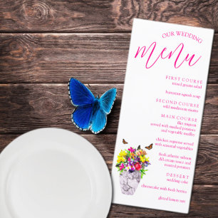 Love In Bloom Floral Wedding Menu