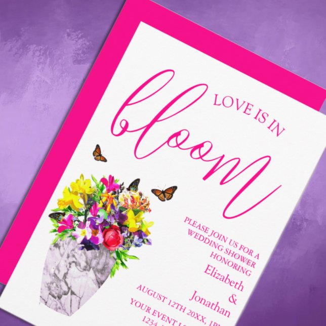 Love In Bloom Floral Wedding Shower Invitation (Creator Uploaded)