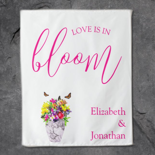 Love In Bloom Floral Wedding Tapestry (Creator Uploaded)