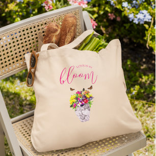 Love In Bloom Floral Wedding Tote Bag