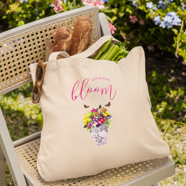 Love In Bloom Floral Wedding Tote Bag (Creator Uploaded)