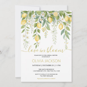 Love in Bloom Lemon Blossom Bridal Shower Invitation