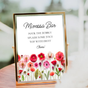 Love in Bloom Mimosa Bar Bridal Shower Poster