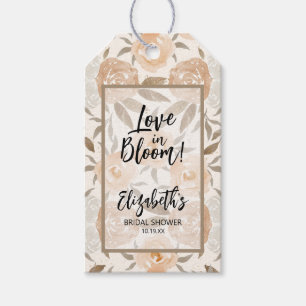 Love in Bloom Peach Floral Favour Gift Tags