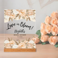 Love in Bloom Peach Flowers Bridal Shower