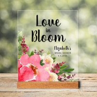 Love in Bloom Pink Flowers Bridal Shower