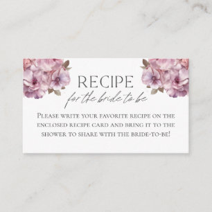 Love In Bloom Recipe for the bride to be Enclosure Card