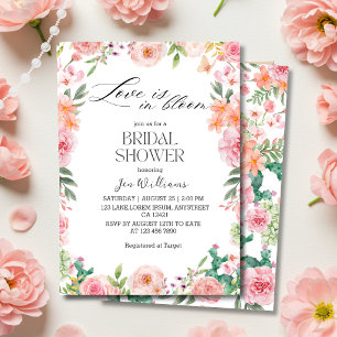 Love in Bloom Spring Garden Floral Bridal shower Invitation