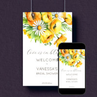 Love in bloom spring summer bridal shower welcome
