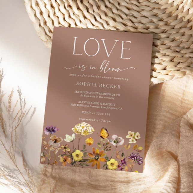 Love in Bloom Terracotta Bridal Shower Invitation (Creator Uploaded)