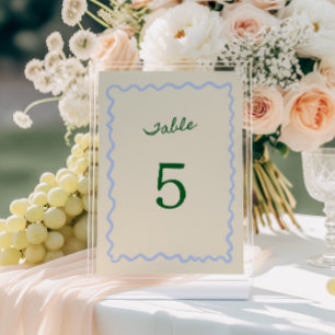 Love in Bloom Whimsical Handwritten Table Number
