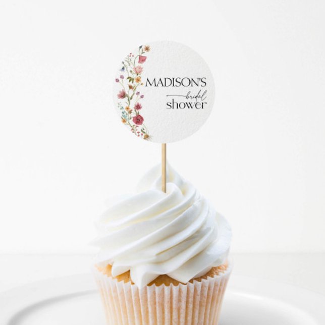 Love In Bloom, Wildflower Bridal Shower Classic Round Sticker (Creator Uploaded)