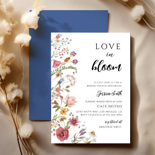 Love in Bloom Wildflower Bridal Shower Invitation